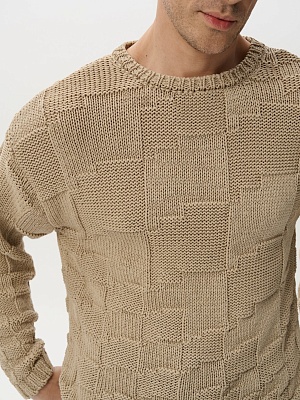 Свитер PIXELED BEIGE
