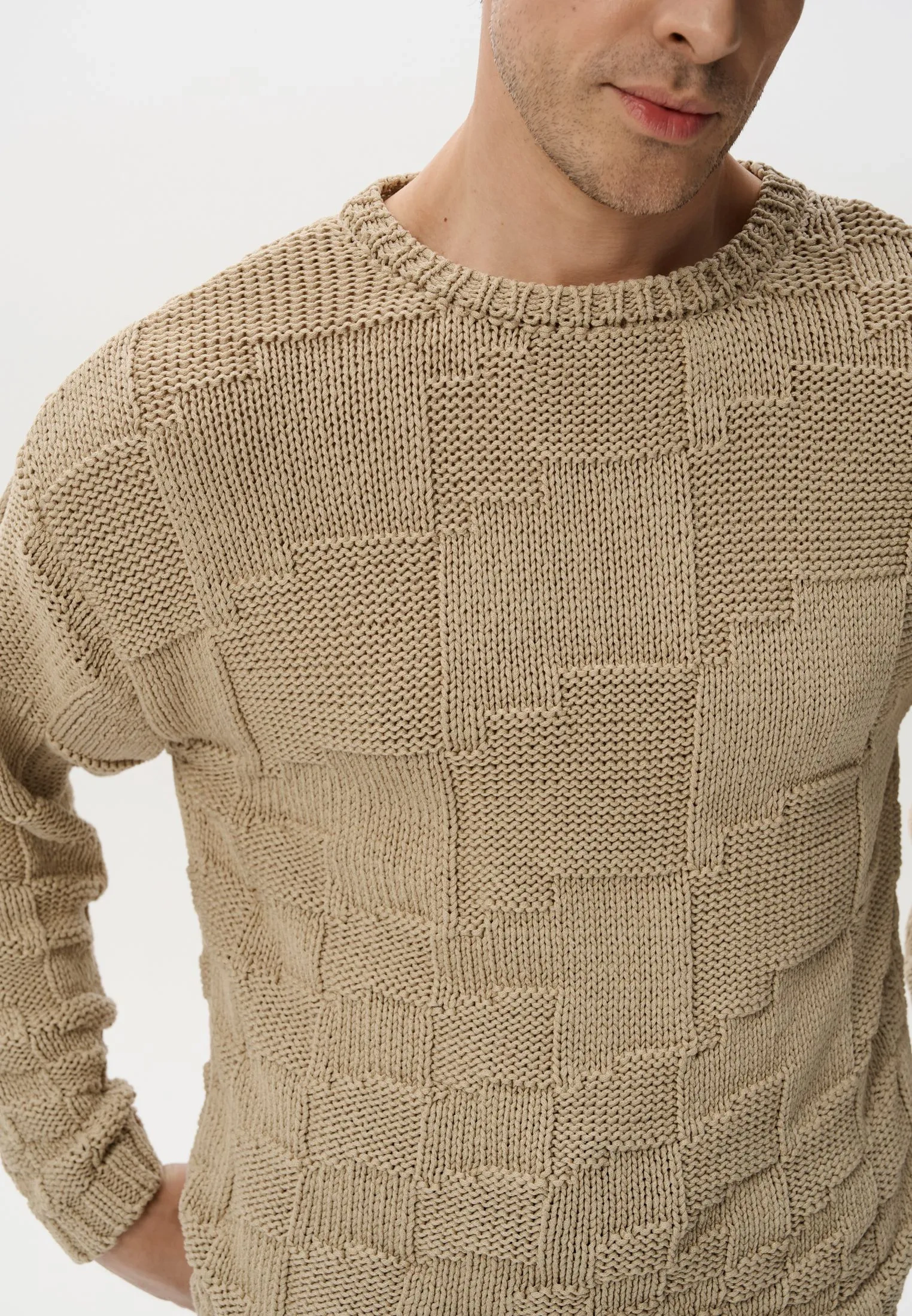 Свитер PIXELED BEIGE