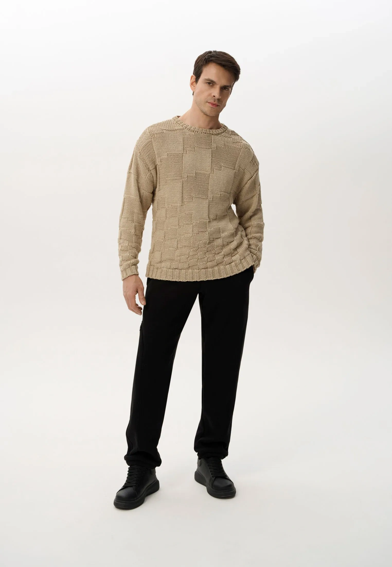Свитер PIXELED BEIGE